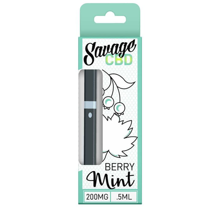 Savage - Disposable CBD Vape - Berry Mint - 200mg CBDdatabase.com Savage - Disposable CBD Vape - Berry Mint - 200mg CBDdatabase.com