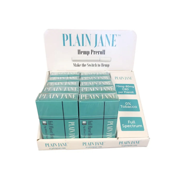 Plain Jane - Hemp Flower - Pre-Roll - 144mg-14400mg - 20 Count Case