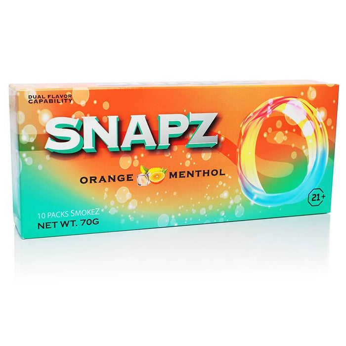 SNAPZ - Hemp Flower - Orange Menthol Hemp Smokez - 10 Pack Carton