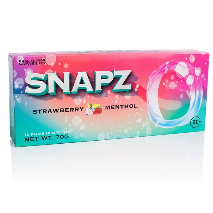 SNAPZ - Hemp Flower - Strawberry Menthol Hemp Smokez - 10 Pack Carton