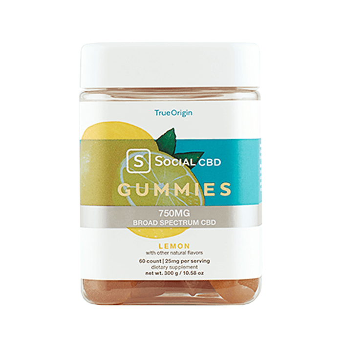 Social CBD - CBD Edible - Broad Spectrum Lemon Gummies - 12.5mg
