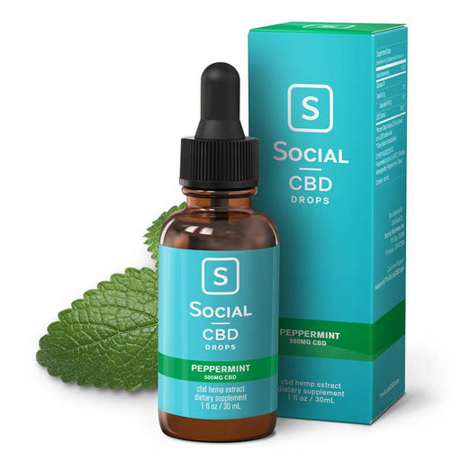Social - CBD Tincture - Peppermint Drops - 250mg-2000mg