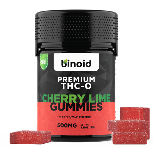 Binoid - THC-O Edible - THC-O Gummies - Sour Cherry Lime - 500mg