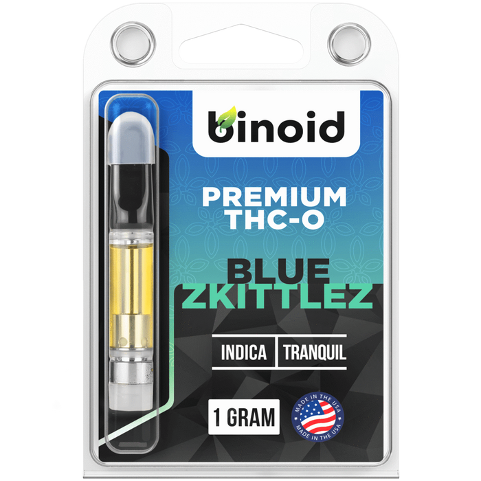 Binoid - THC-O Vape - THC-O Vape Cartridge - Blue Zkittlez CBDdatabase.com Binoid - THC-O Vape - THC-O Vape Cartridge - Blue Zkittlez CBDdatabase.com