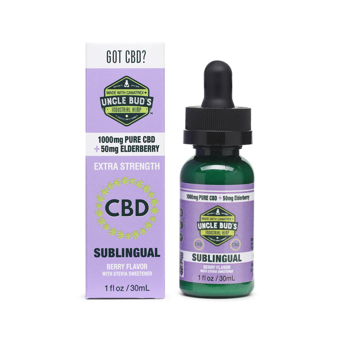 Uncle Bud’s Hemp - CBD Oil - Sublingual with 50mg Elderberry