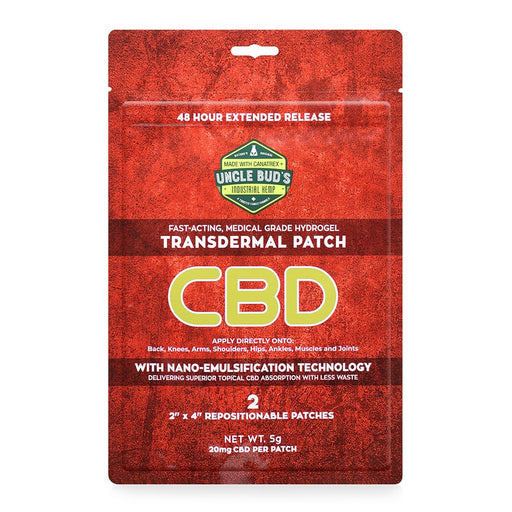 Uncle Bud’s Hemp - CBD Topical - CBD Transdermal Patch - 20mg