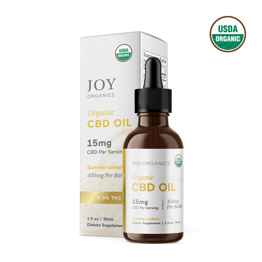 Joy Organics - CBD Oil - Summer Lemon Organic Broad Spectrum CBD Tincture - 15mg