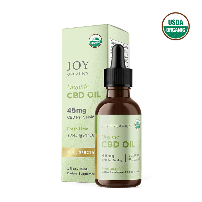 Joy Organics - CBD Oil - Fresh Lime Organic Full Spectrum CBD Tincture - 45mg