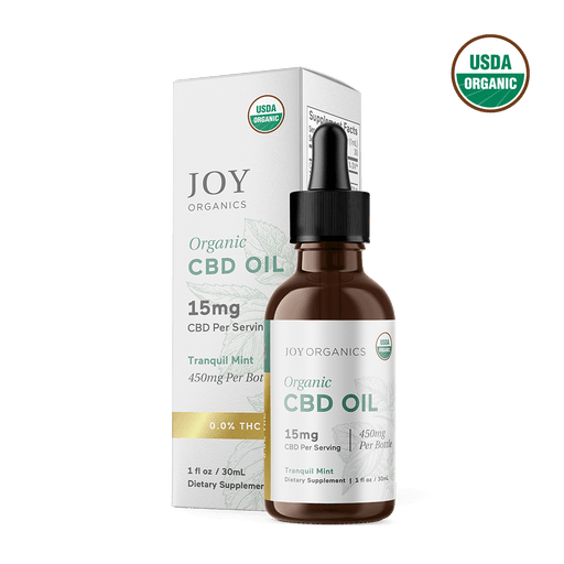 Joy Organics - CBD Oil - Tranquil Mint Organic Broad Spectrum CBD Tincture - 15mg
