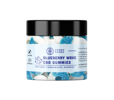 Verma Farms - CBD Edible - Blueberry Wave Gummies - 500mg