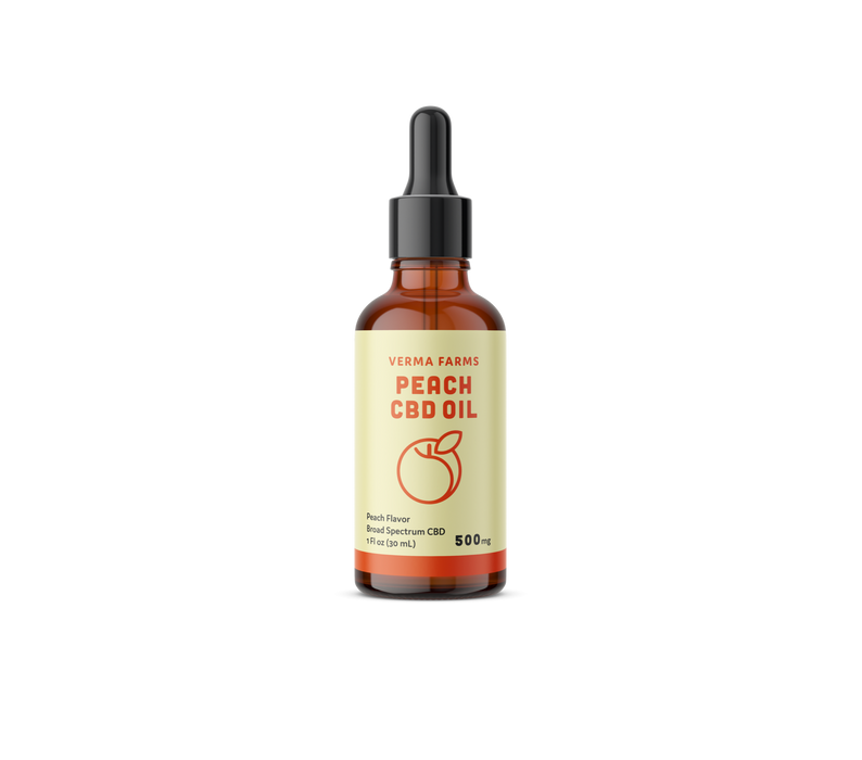 Verma Farms - CBD Tincture - Peach CBD Oil - 500mg