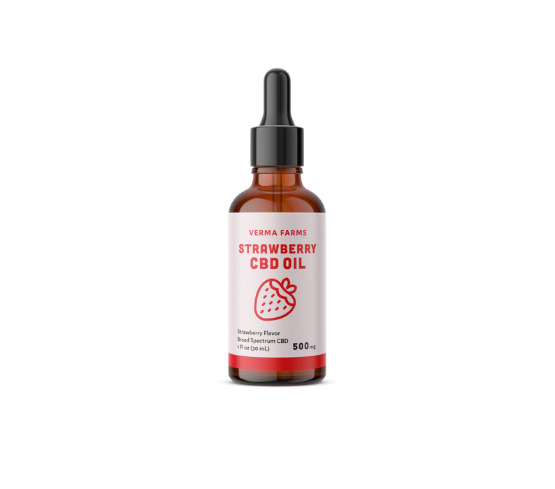 Verma Farms - CBD Tincture - Strawberry CBD Oil - 500mg