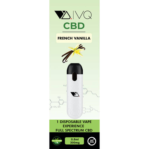 VQ CBD - CBD Disposable Vape Pen - French Vaniila - 300mg-500mg
