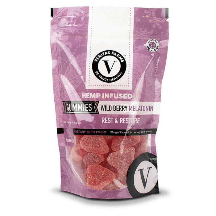 Veritas Farms - CBD Edible - Wild Berry Gummies w/Melatonin - 5mg