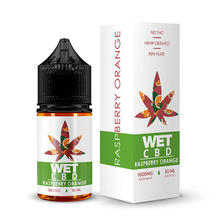 WET CBD - CBD Vape - Raspberry Orange - 500mg-1000mg