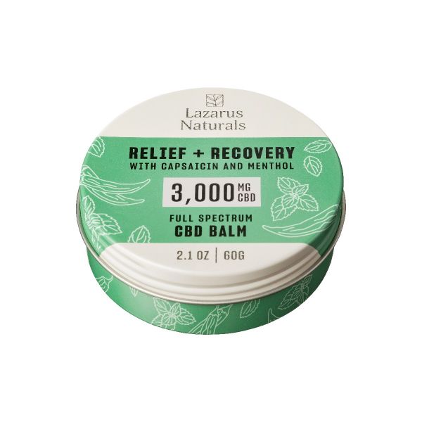 Lazarus Naturals - CBD Topical - Relief + Recovery Balm - 3000mg - Tin