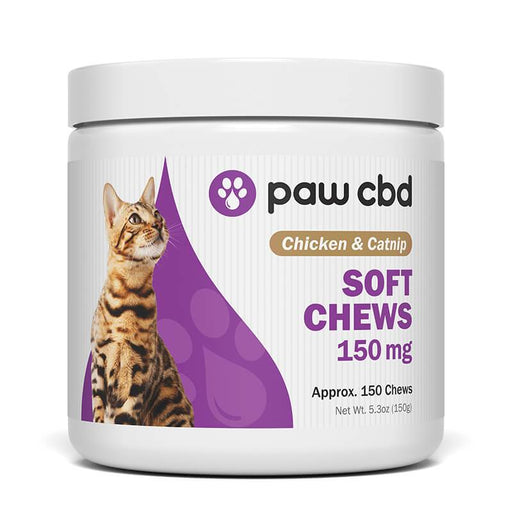 cbdMD - CBD Pet Treats - Chicken and Catnip Feline Soft Chews - 150mg-300mg