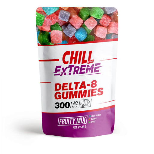 Chill Plus - Delta 8 Edible - Delta 8 Extreme Fruity Mix Gummies - 300mg