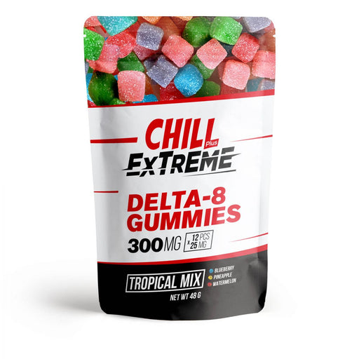 Chill Plus - Delta 8 Edible - Delta 8 Extreme Tropical Mix Gummies - 300mg
