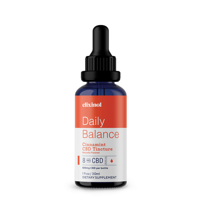 Elixinol - CBD Tincture - Daily Balance CBD Tincture - Full Spectrum - Cinnamint - Bottle