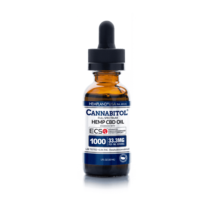 Hempland USA - CBD Tincture - CANNABITOL® Full-Spectrum Hemp CBD Oil - 1000mg