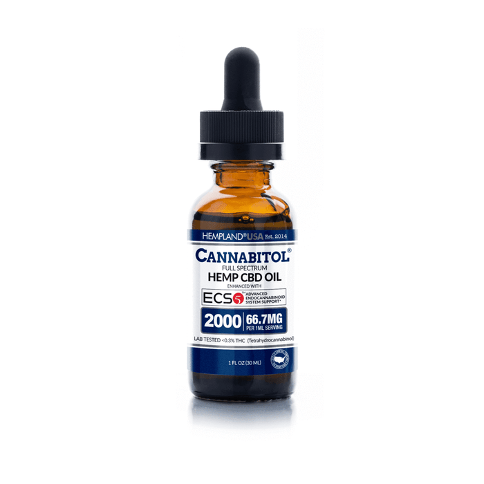 Hempland USA - CBD Tincture - CANNABITOL® Full-Spectrum Hemp CBD Oil - 2000mg