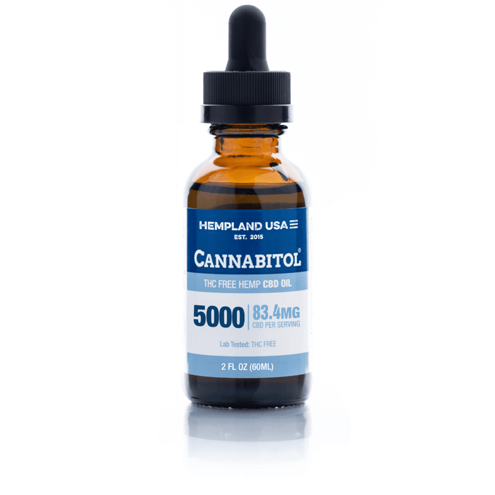 Hempland USA - CBD Tincture - CANNABITOL® THC Free Hemp CBD Oil - 5000mg