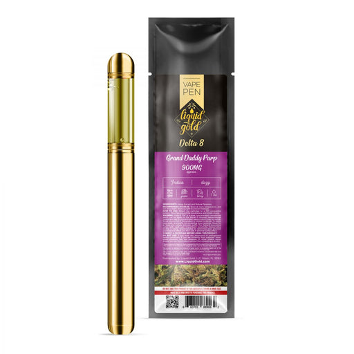 Liquid Gold CBD - Delta 8 Vape Pen - Grand Daddy Purp - 900mg