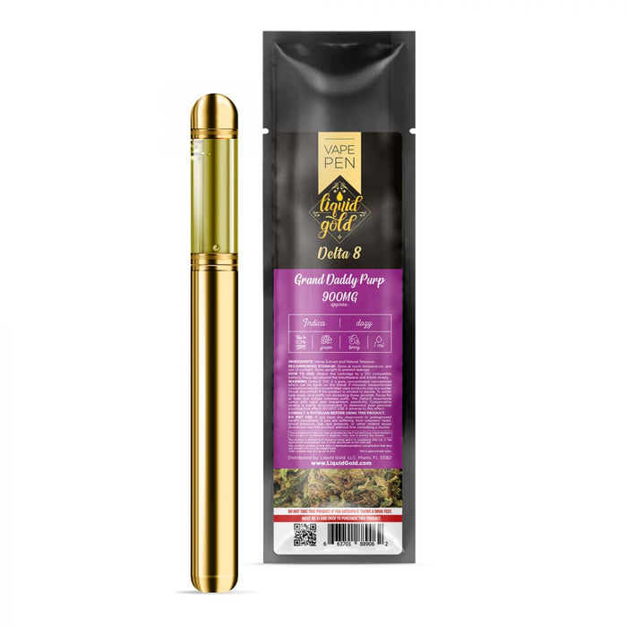 Liquid Gold CBD - Delta 8 Vape Pen - Grand Daddy Purp - 900mg CBDdatabase.com Liquid Gold CBD - Delta 8 Vape Pen - Grand Daddy Purp - 900mg CBDdatabase.com