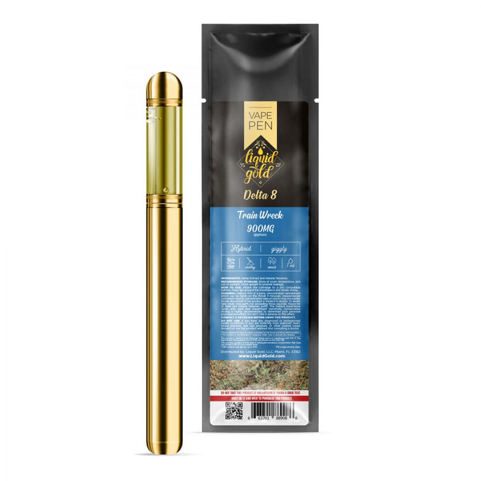 Liquid Gold CBD - Delta 8 Vape Pen - Train Wreck - 900mg CBDdatabase.com Liquid Gold CBD - Delta 8 Vape Pen - Train Wreck - 900mg CBDdatabase.com