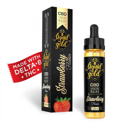 Liquid Gold CBD - Delta 8 Vape - Strawberry Vape Liquid - 500mg