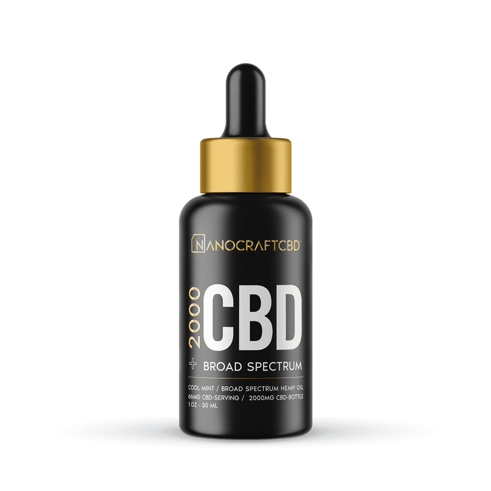 Nanocraft CBD™ - CBD Oil - 2000mg CBD Oil - Gold Series Tincture - 66mg