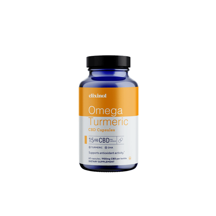 Elixinol - CBD Capsules - Omega Turmeric CBD Capsules - Full Spectrum