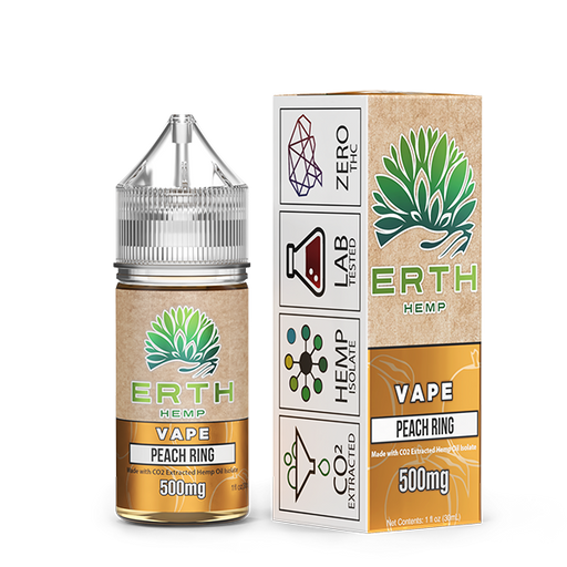 ERTH - CBD Vape Juice - Peach Ring - 250mg-1000mg