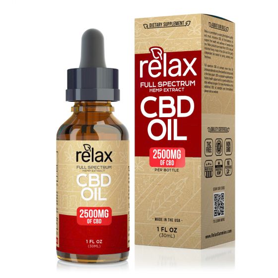 Diamond CBD - CBD Tincture - Relax Full Spectrum CBD Oil - 2500mg