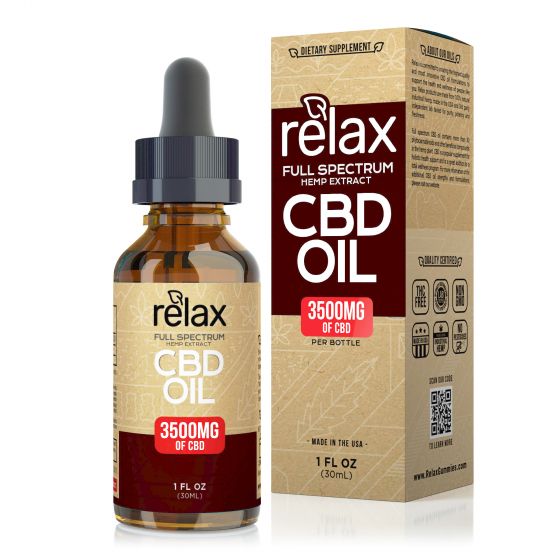 Diamond CBD - CBD Tincture - Relax Full Spectrum CBD Oil - 3500mg