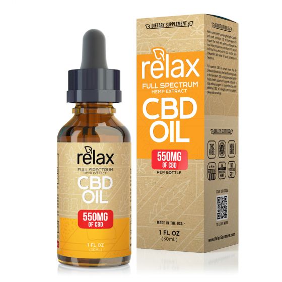 Diamond CBD - CBD Tincture - Relax Full Spectrum CBD Oil - 550mg