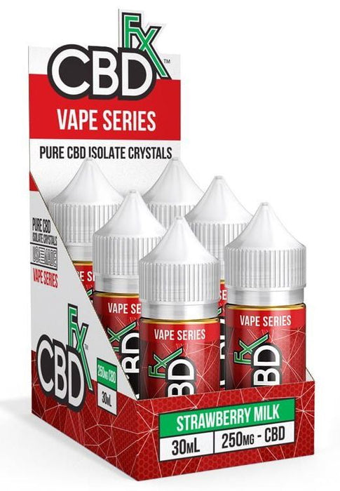 CBDfx - CBD Vape Juice - Strawberry Milk - 250mg-1000mg - Display