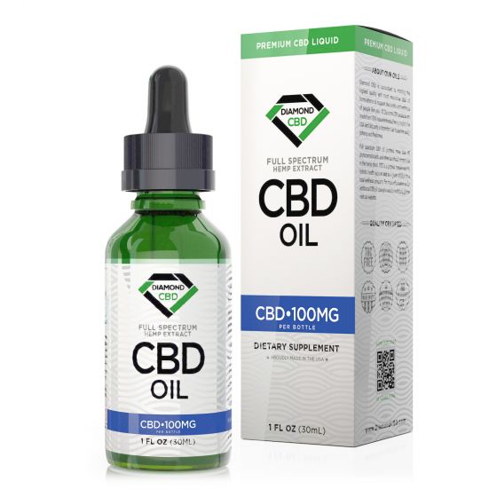 Diamond CBD - CBD Tincture - Full Spectrum Unflavored - 100mg