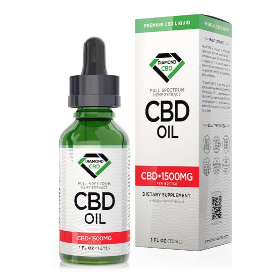 Diamond CBD - CBD Tincture - Unflavored Diamond CBD Oil - 1500mg